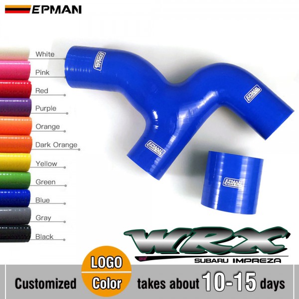 EPMAN 2PCS Silicone Intercooler Y-Pipe Hose kit For Subaru Impreza WRX GC8 EJ20 2.0 96-00 EPMSBT004 (Pre-Order ONLY)