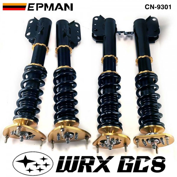 EPMAN Coilovers Spring Struts Racing Suspension Coilover Kit Shock Absorber for 93-01 Subaru WRX GC8 CN-9301 (RANDOM COLOR)