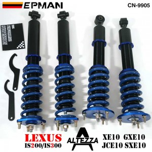 EPMAN Coilovers Spring Struts Racing Suspension Coilover Kit Shock Absorber For Lexus IS200/IS300 For Toyota Altezza XE10, GXE10, JCE10, SXE10 CN-9905 (RANDOM COLOR)