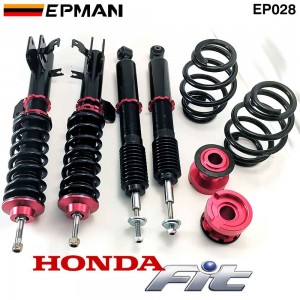 EPMAN Coilovers Spring Struts Racing Suspension Coilover Kit Shock Absorber for Honda Fit 09+ / City / Freed EP028 (RANDOM COLOR)